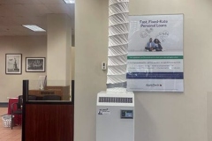 Temporary Air Conditioner being used in a bank