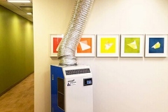 Temporary AC Unit in a retail office setting