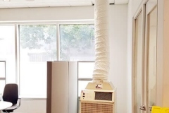 Portable AC in an office during July 2022