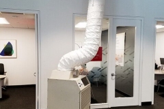 Temporary AC unit used in an office location