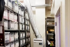 Portable AC in a storage facility