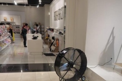 portable fan rented for retail clothing store