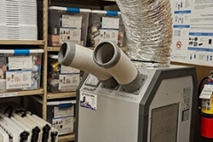 Portable AC unit used in dept store