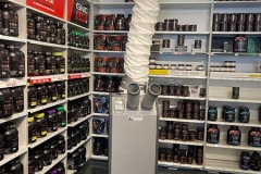 temporary  air conditioning in a GNC store