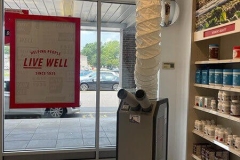 temp  air conditioning in a retail GNC store location