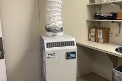 temporary AC used in an office setting