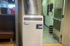 Temporary Air Conditioning unit in a hallway area