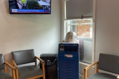 Portable ac unit in retail store