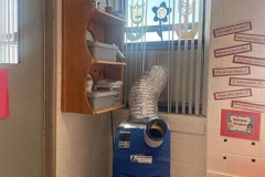 temporary ac rental unit in NYC school classroom