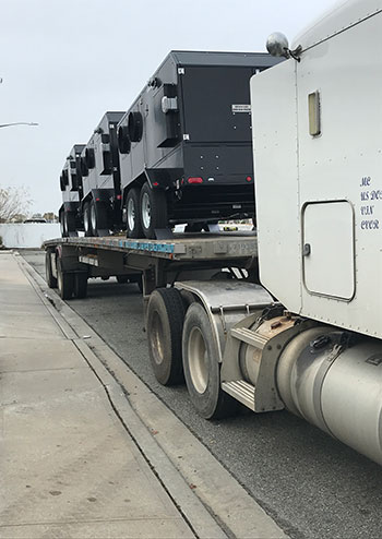 Flagro indirect fired heaters being delivered