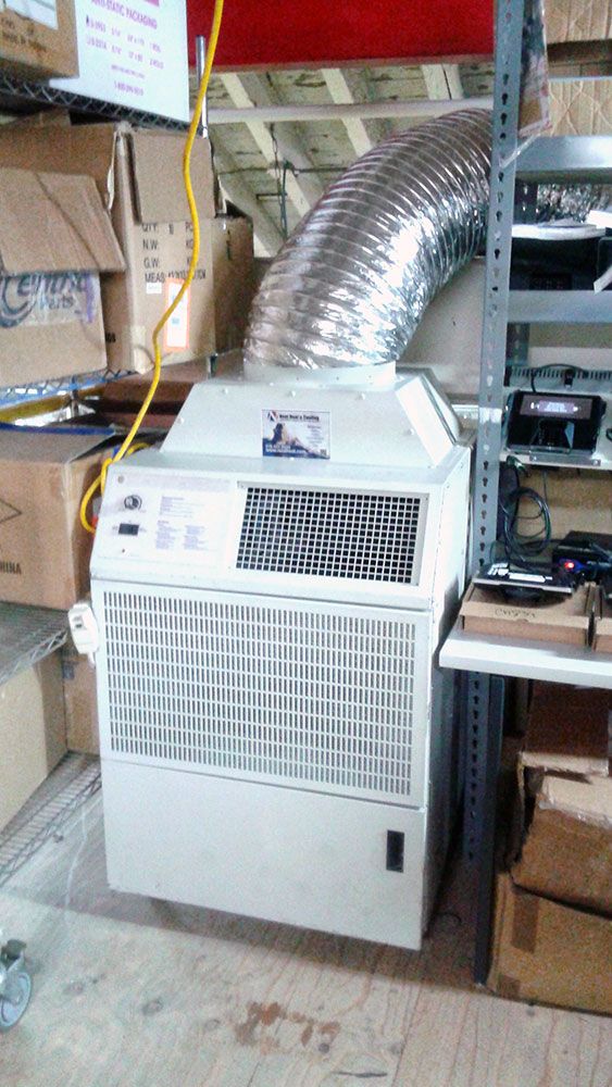 Temporary portable air conditioning unit