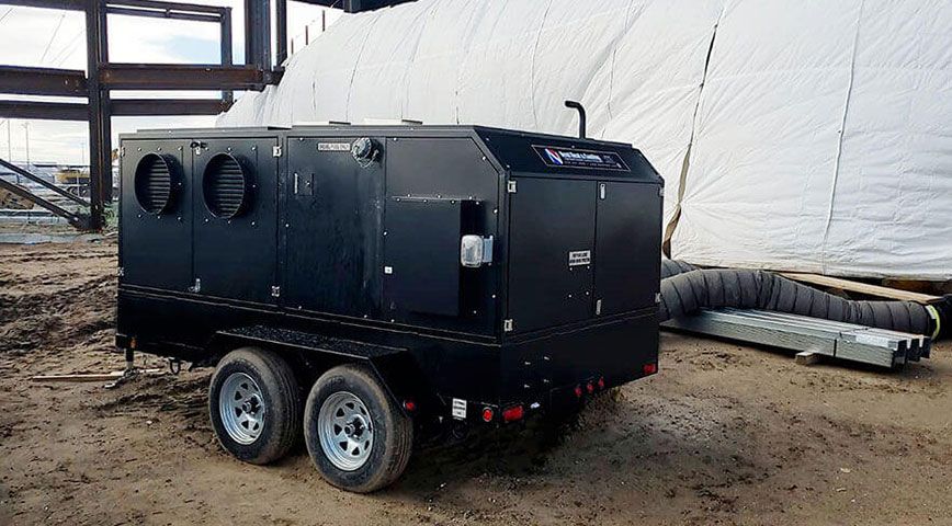 Suffolk County Temporary Heating & Cooling Rental Equipment towable indirect fired heater