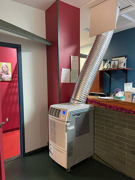 Brooklyn Temporary Cooling used in a retail environment.